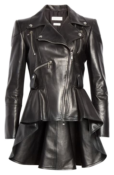 alexander mcqueen peplum waist biker jacket replica|alexander mcqueen canadian official website.